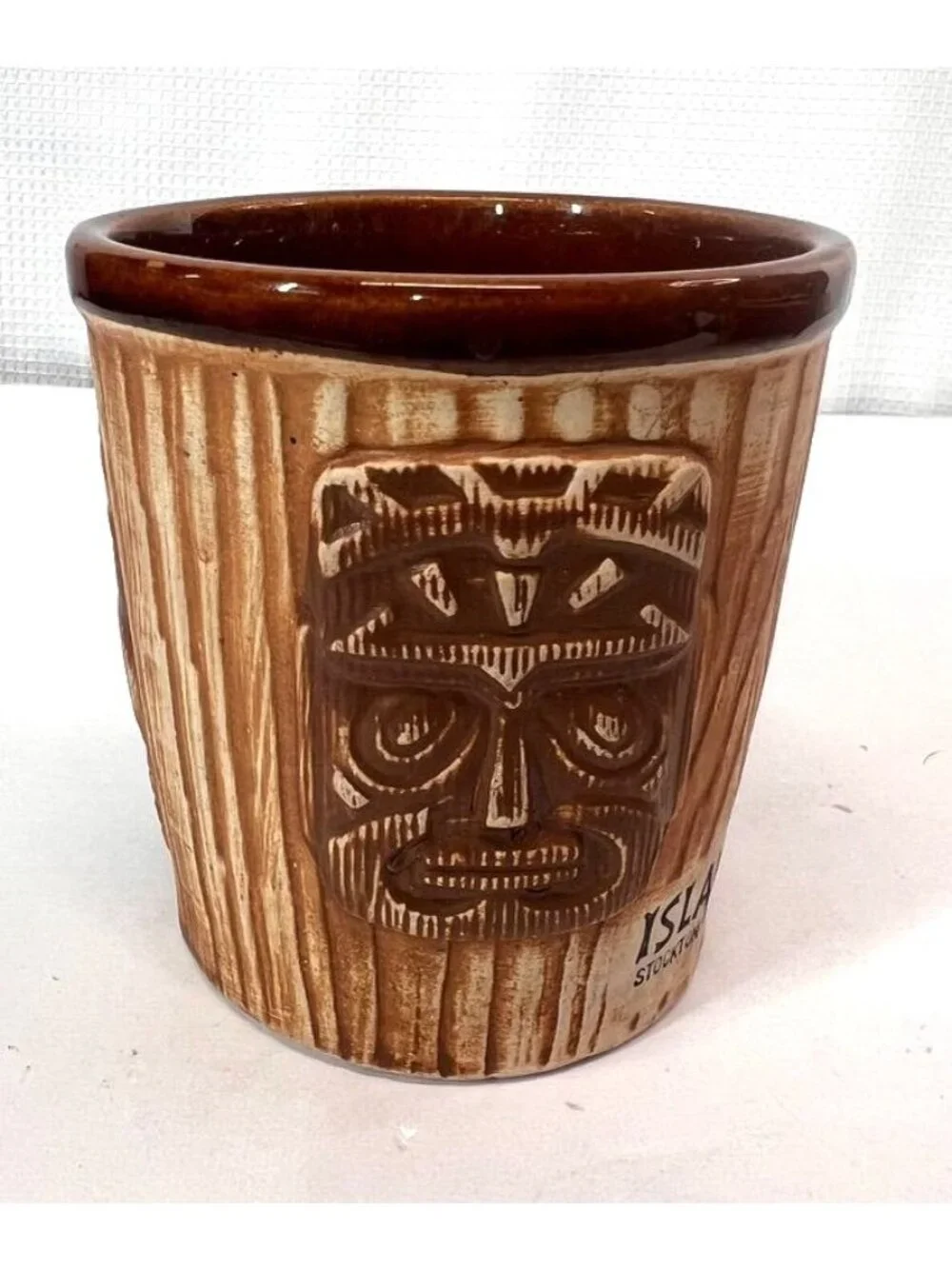 Vintage The Islander Three Face Bucket Mug, OMC JAPAN